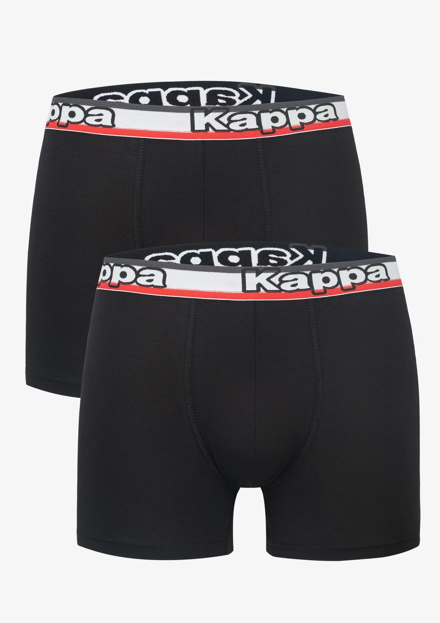 Bokserki męskie bawełniane czarne (2pack) w sportowym stylu Kappa K1214