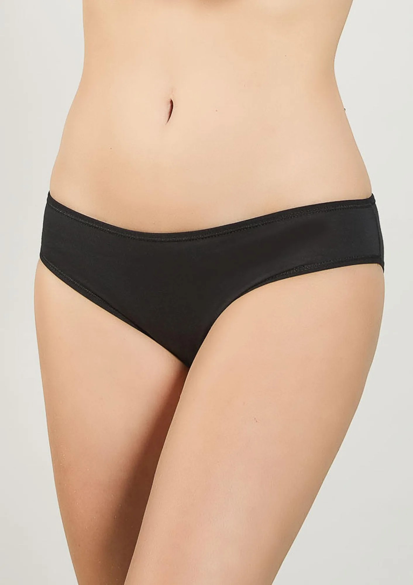 Figi damskie bawełniane czarne (3pack) mini bikini Kappa K2121