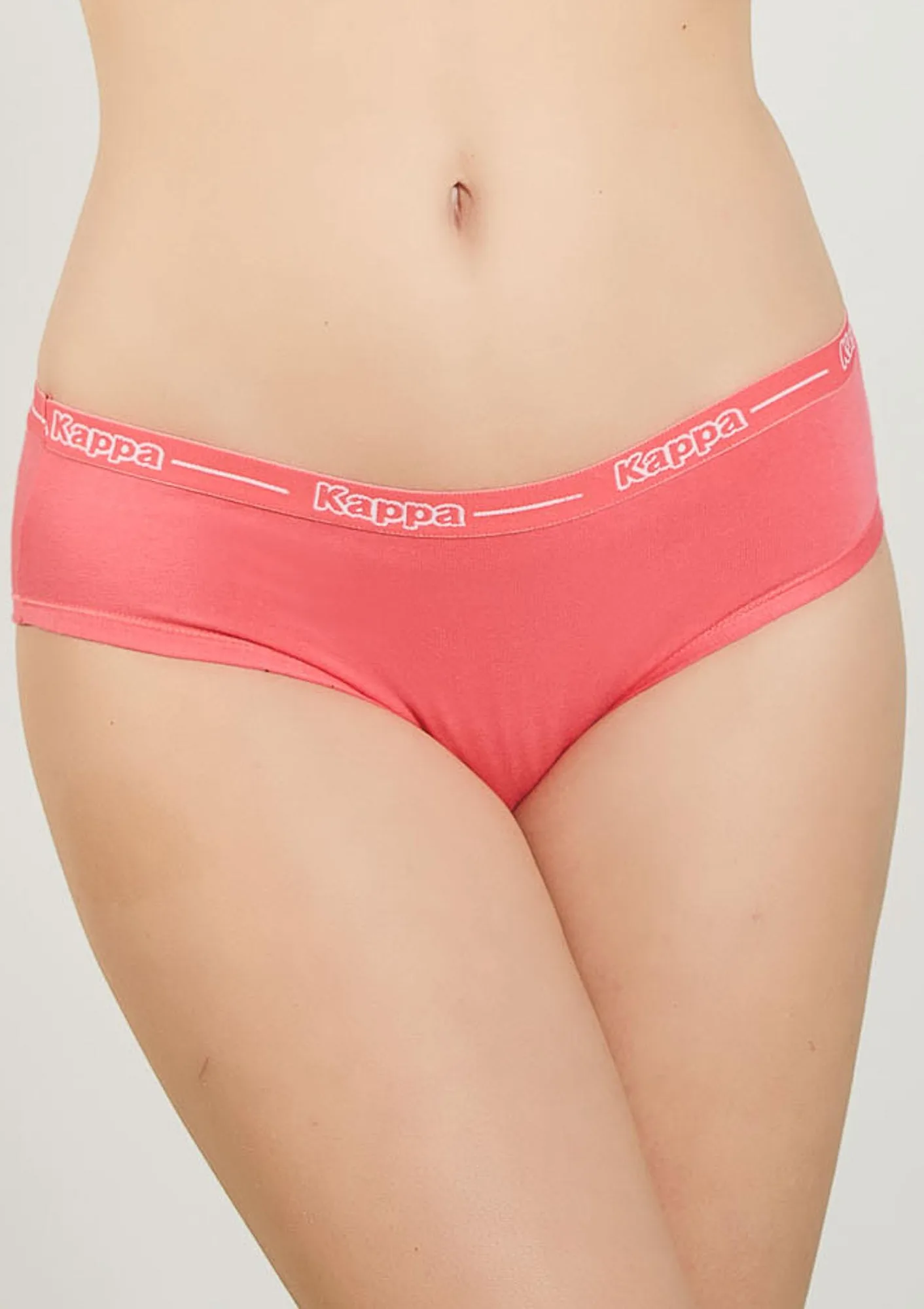Figi damskie bawełniane w sportowym stylu różowe K2140 Kappa
