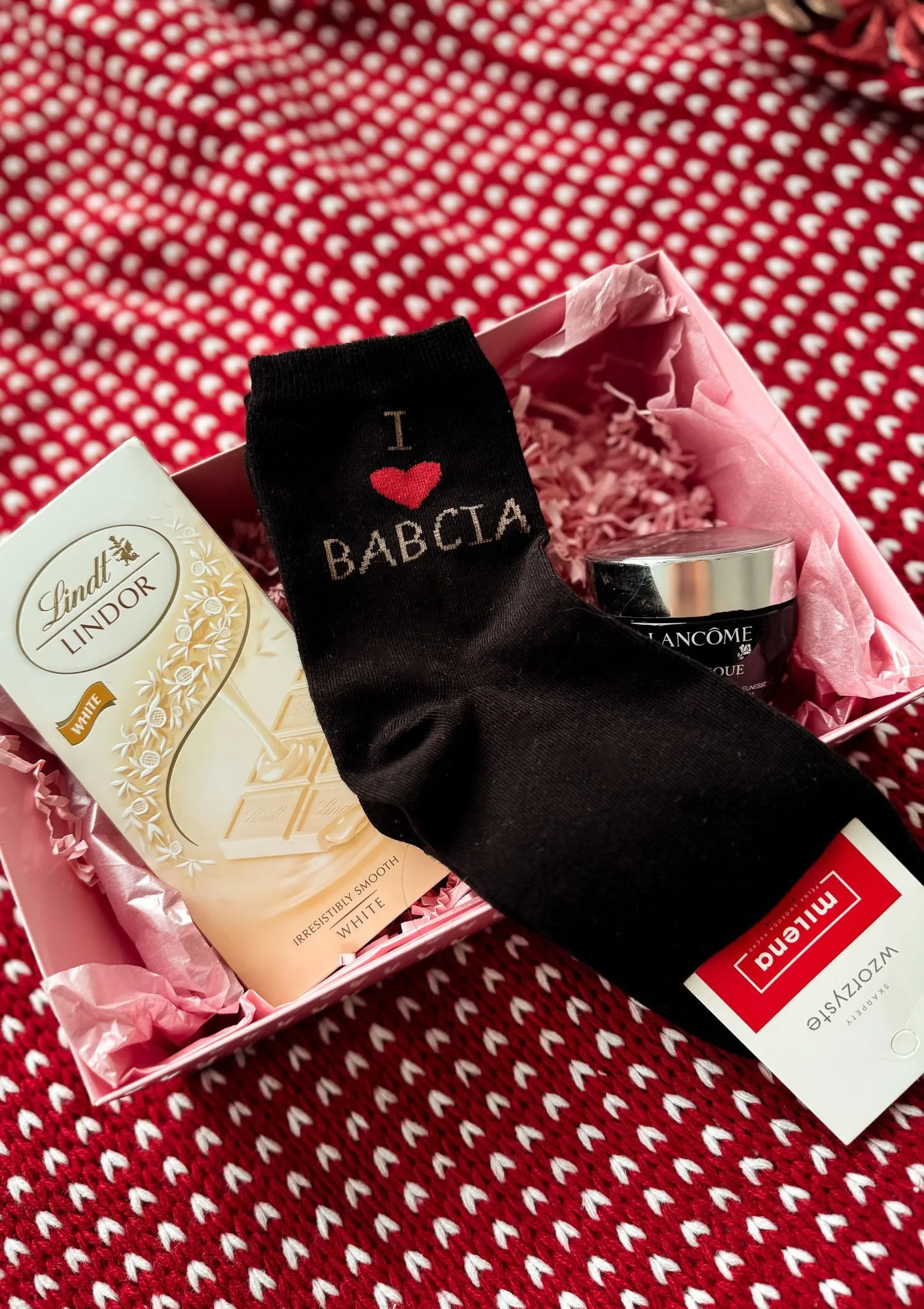 Skarpetki na Dzień Babci I Love Babcia czarne Milena