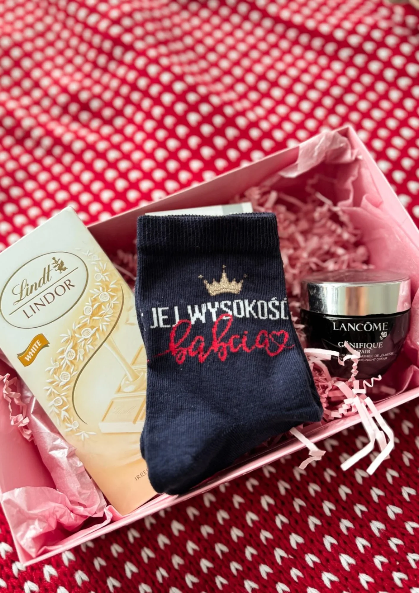 Skarpetki na Dzień Babci Jej Wysokość Babcia granatowe Milena
