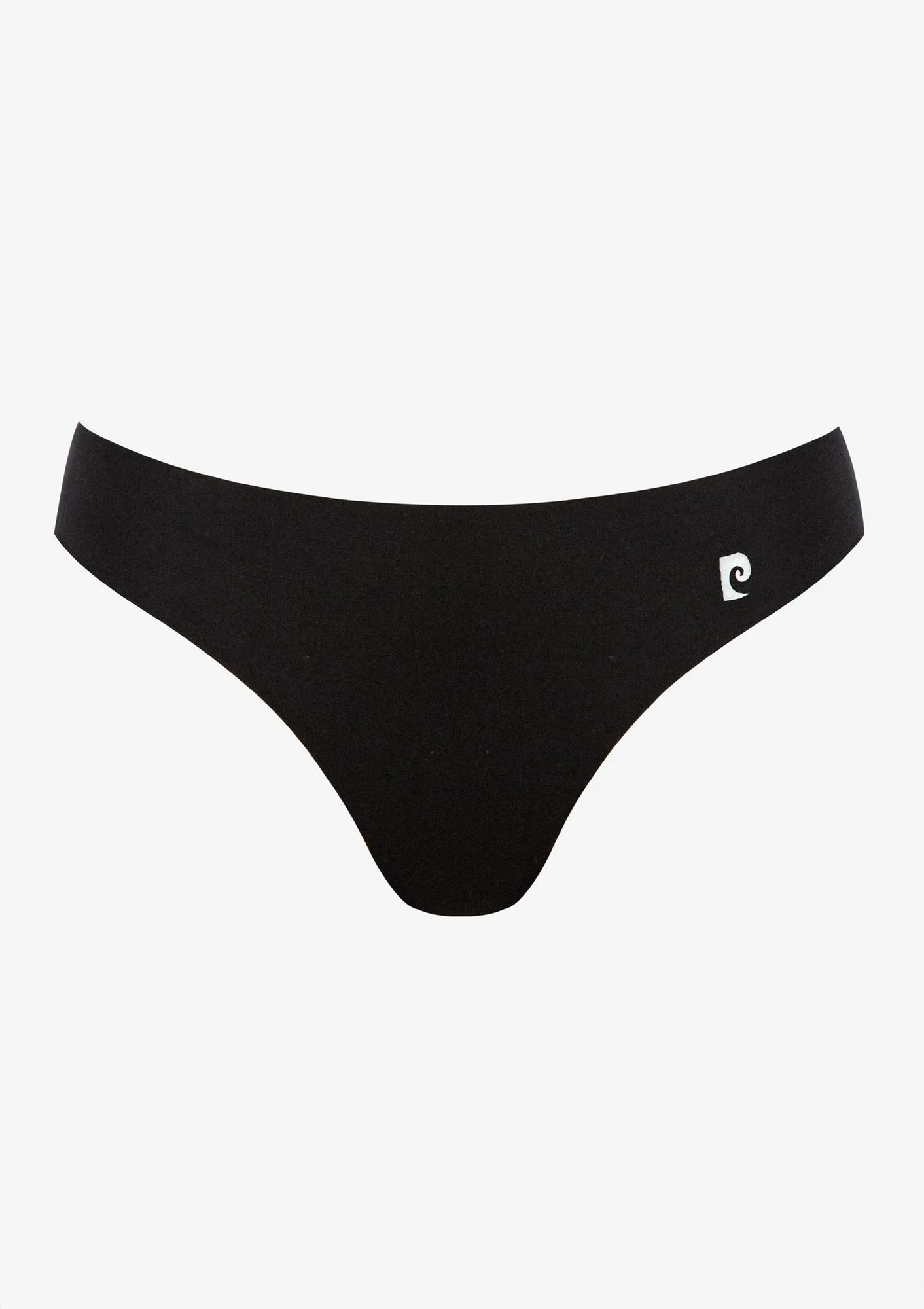Majtki damskie brazyliany bawełniane bezszwowe czarne Gloss Pierre Cardin