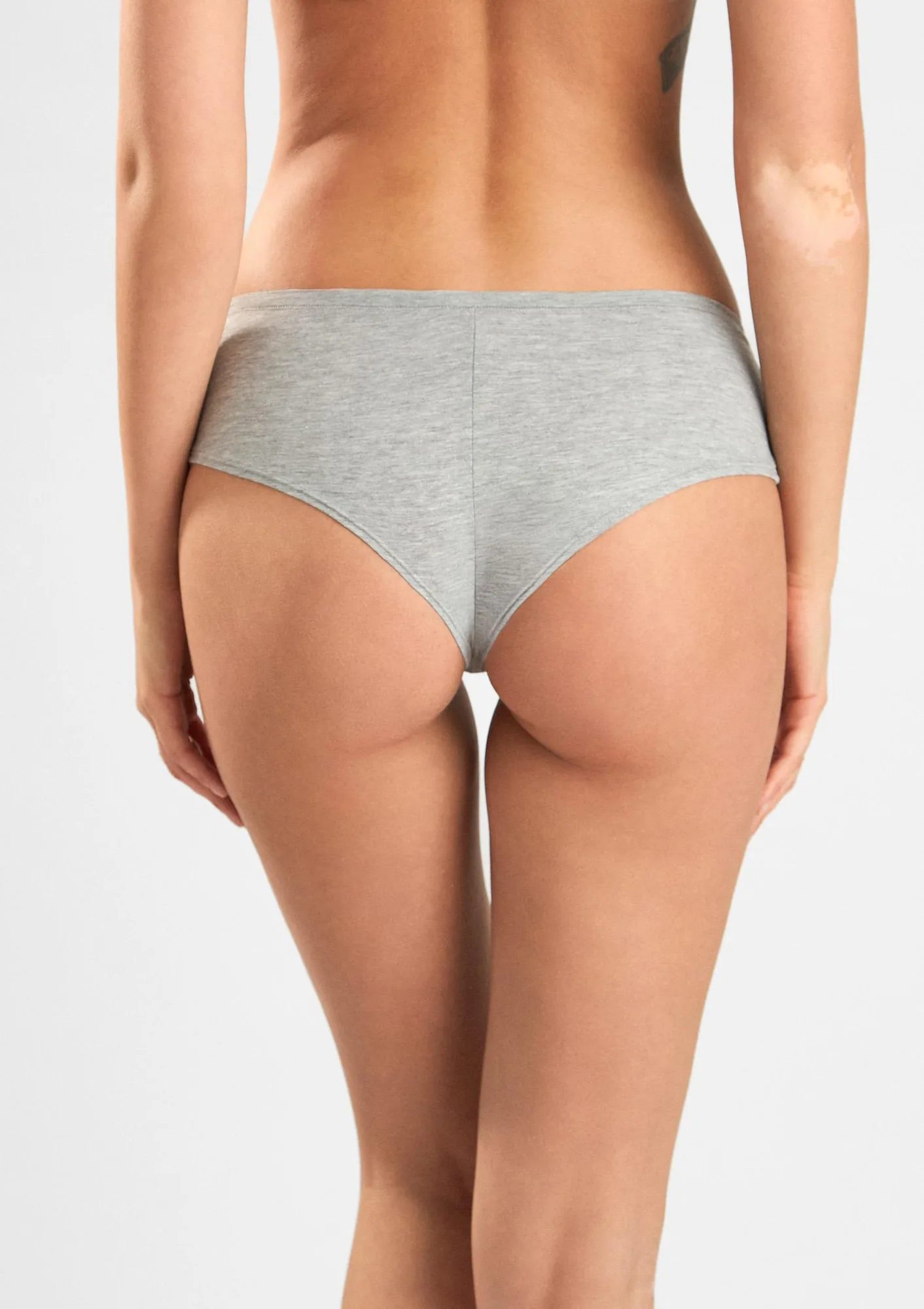 Figi damskie hipoalergiczne z bawełny organicznej szare Natural Cotton 1441 Sielei