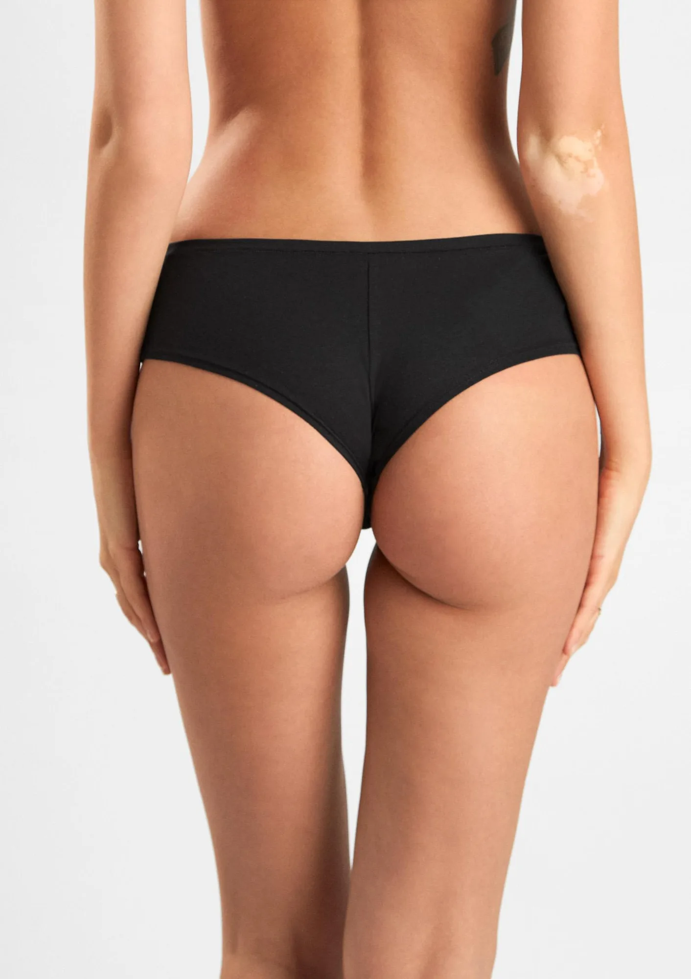 Figi damskie hipoalergiczne z bawełny organicznej Natural Cotton Nero 1441 Sielei