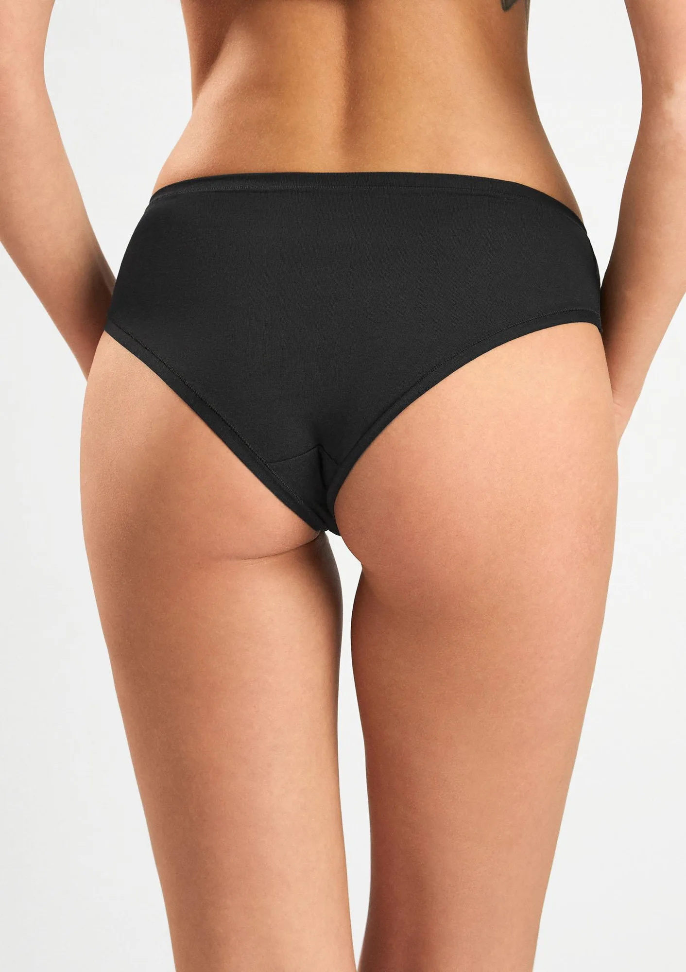 Figi damskie z hipoalergicznej bawełny organicznej wyższy stan czarne 1449 Natural Cotton Sielei