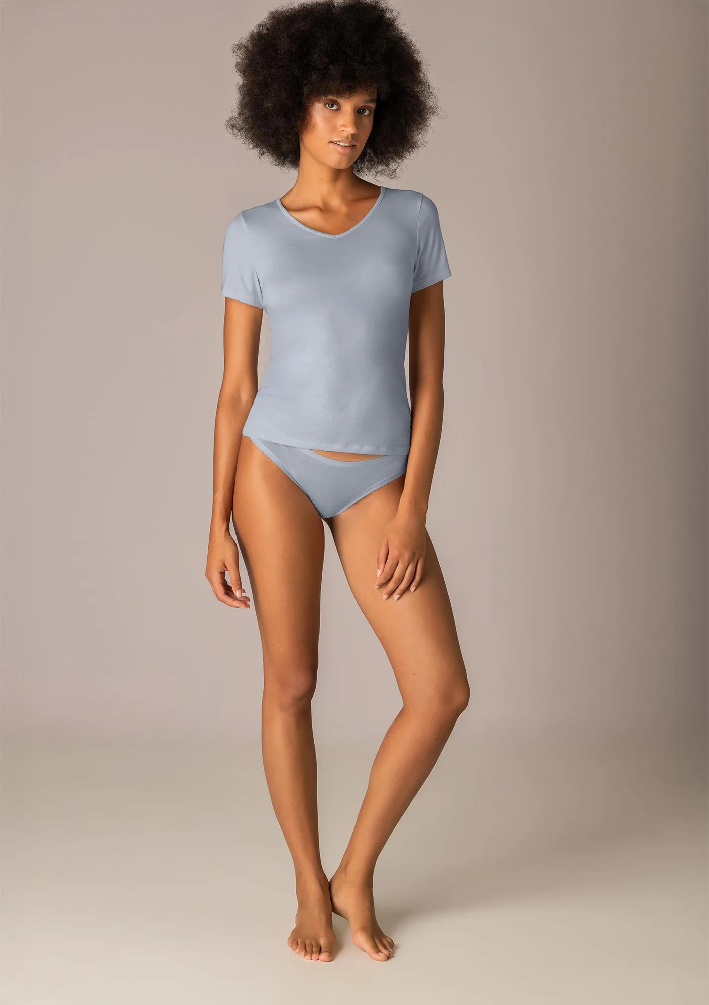 Koszulka damska z krótkim rękawem z ekologicznego modalu Today 6008 denim Sielei