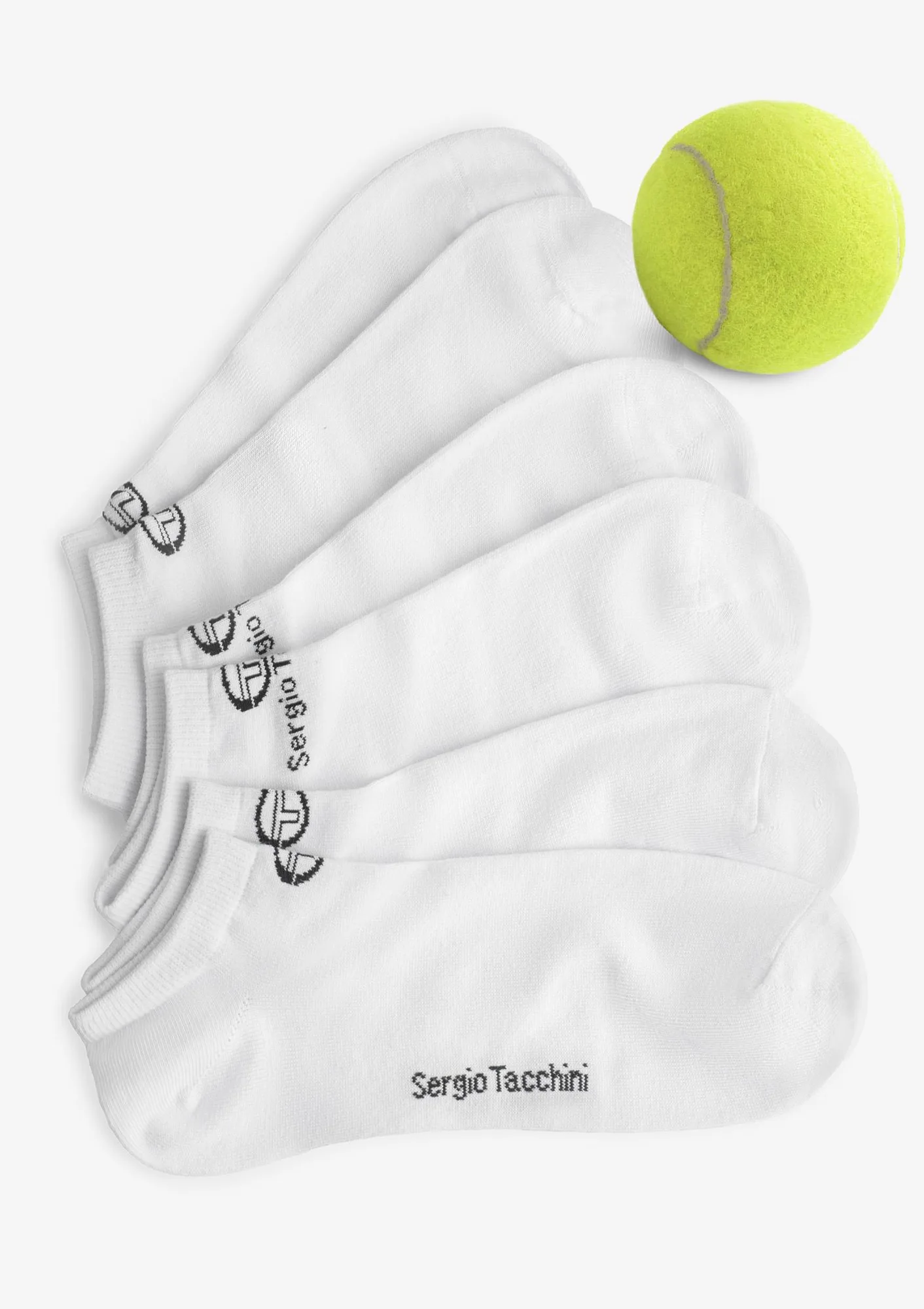 Stopki sportowe (3pak) bawełniane białe 1001 Sergio Tacchini