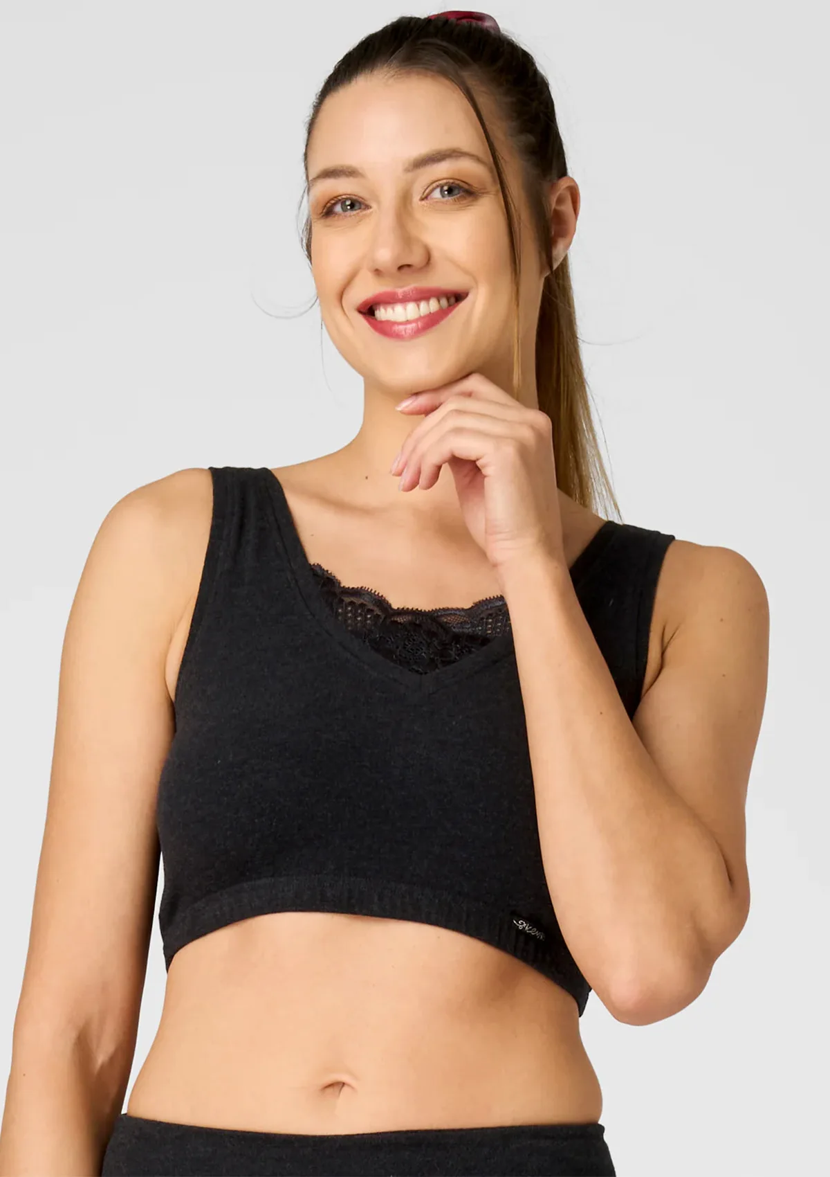 Top sportowy damski termiczny Hot Touch LBT 729 czarny