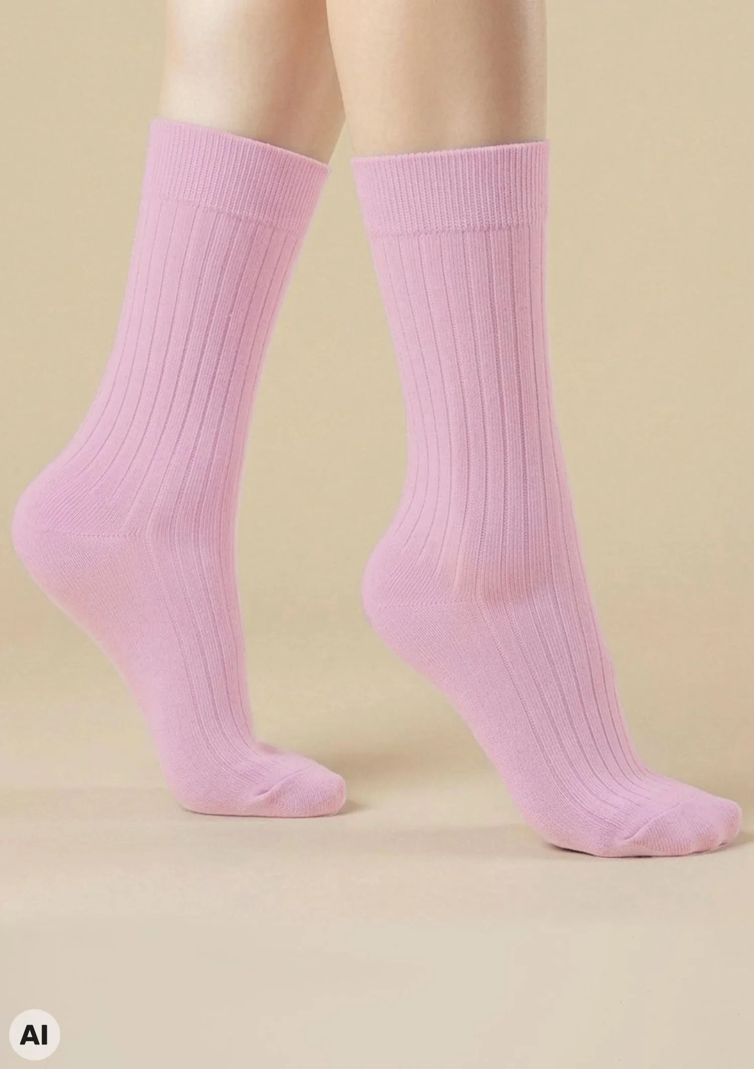 Skarpetki damskie bawełniane wysokie Cotton Classic Long Marilyn róż